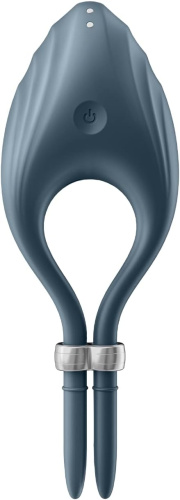Эрекционное кольцо с вибрацией Satisfyer Duelist серый фото 3