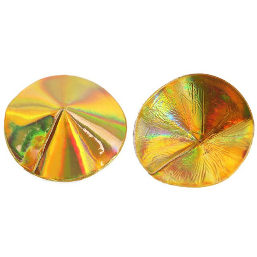 Золотые пэстисы с эффектом металлика фото 3