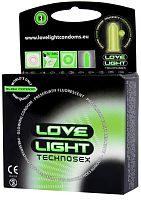 Светящиеся в темноте презервативы Love Light Glow 3 шт
