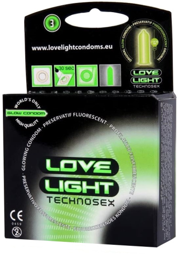 Светящиеся в темноте презервативы Love Light Glow 3 шт