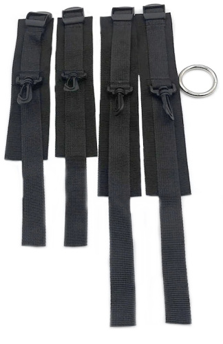 Нейлоновый бондаж с металлическим кольцом фото 3