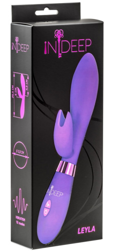 Вибратор с клиторальным стимулятором Indeep Leyla Purple фото 5