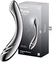 Двусторонний стальной стимулятор Satisfyer Pure Gravity 3