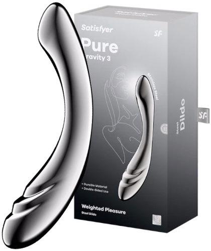 Двусторонний стальной стимулятор Satisfyer Pure Gravity 3