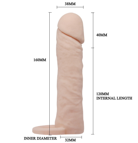 Удлиняющая насадка с петлей для мошонки Medium + 4 см фото 8