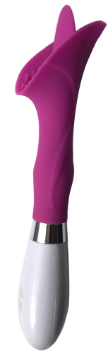 Клиторальный вибростимулятор с язычком фиолетовый фото 2
