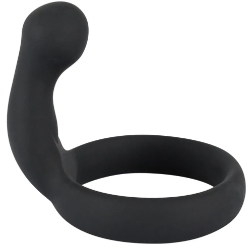 Эрекционное кольцо Black Velvets со стимулятором промежности фото 3
