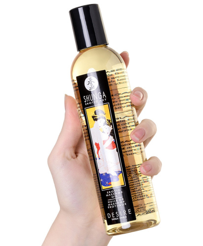 Возбуждающее массажное масло Shunga Desire с ароматом ванили 250 мл фото 4