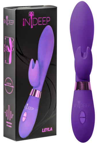 Вибратор с клиторальным стимулятором Indeep Leyla Purple
