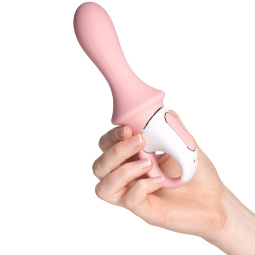 Расширяющийся анальный смарт-вибратор Satisfyer Air Pump Booty 5+ розовый фото 9