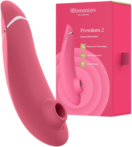 Бесконтактный стимулятор клитора Womanizer Premium 2 Raspberry