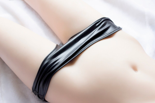 Черные трусики с открытым доступом S фото 3