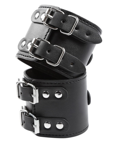 Широкие черные поножи с кольцом фото 2