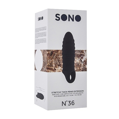 Насадка Stretchy Thick Penis Extension Black No 36 фото 2
