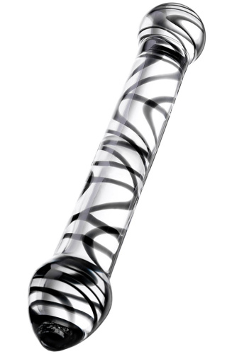 Двусторонний фаллос из стекла Sexus Glass 21 см фото 3