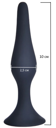 Классическая анальная пробка Small черная фото 2