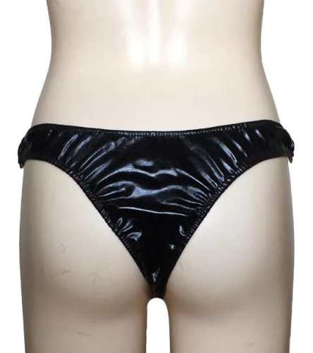 Черные трусики-стринги с цепями фото 5