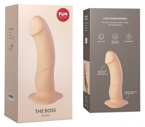 Фаллоимитатор Fun Factory The Boss Stub телесный 18 см фото 5