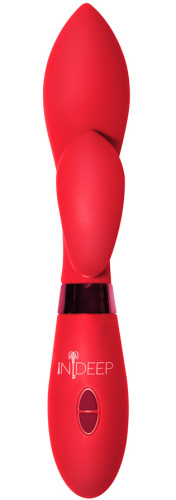 Вибратор с клиторальным стимулятором Indeep Gina Red фото 2