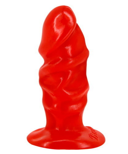 Красный анальный фаллос с присоской 12 см фото 3