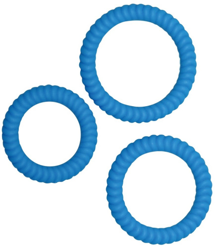 Набор эрекционных колец Lust 3 Blue Orion