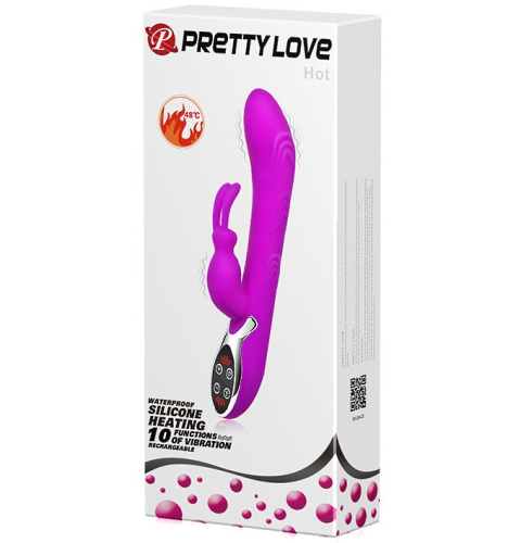 Перезаряжаемый вибратор-кролик Pretty Love Hot с функцией подогрева фото 9