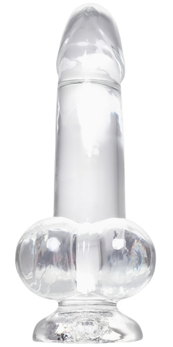 Реалистичный фаллоимитатор Toyfa Cryst 15 см прозрачный фото 5
