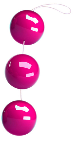 Три вагинальных шарика на сцепке Sexual Balls розовые фото 2