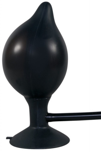 Расширяющаяся анальная втулка с грушей Silikon True Black фото 4