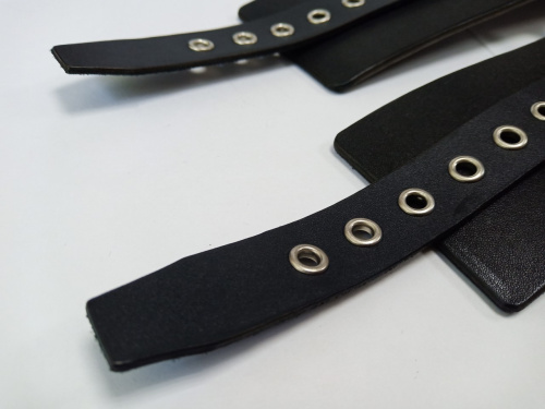 Наручники черные Hand Made из натуральной кожи фото 4