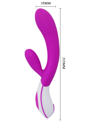 Перезаряжаемый вибратор с клиторальным стимулятором Pretty Love Colby фото 6