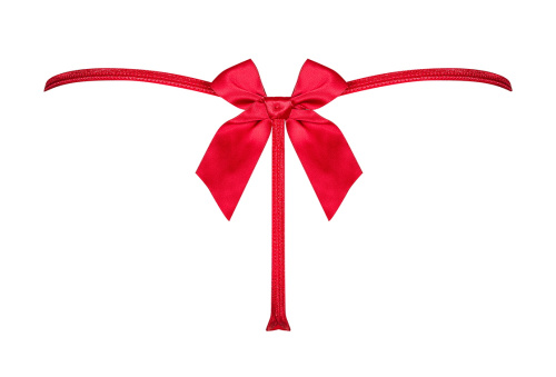 Миниатюрные красные стринги с бантиком на попе Giftella L/XL фото 4