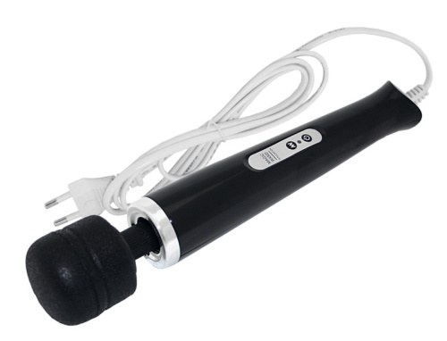 Десятискоростной чёрный массажер Magic Massager 220V фото 3