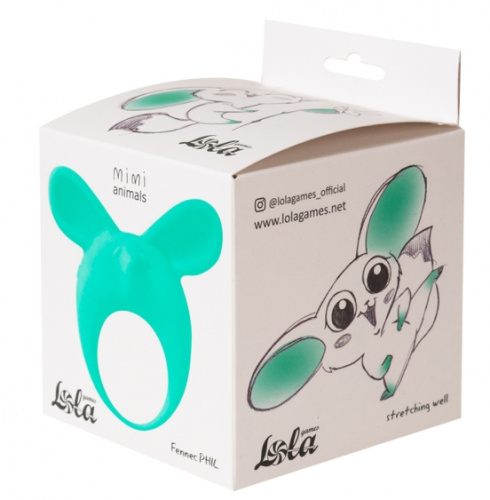 Эрекционное виброкольцо Mimi Animals Fennec Phil Green фото 3