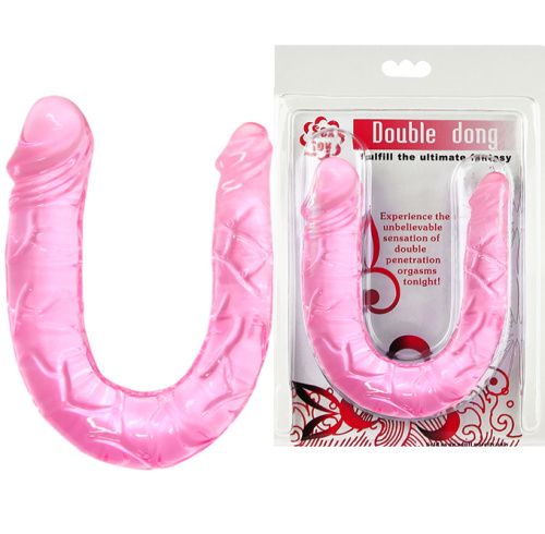 Двухголовый фаллоимитатор Double Dong розовый