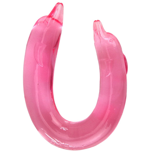 Двухголовый фаллоимитатор Double Dolphin розовый