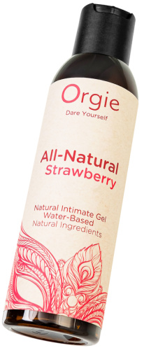 Оральная гель-смазка All-Natural Strawberry 150 мл фото 3