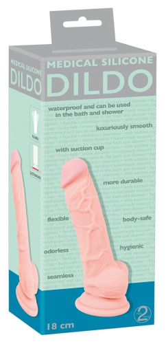 Фаллоимитатор реалистик Medical Silicone Dildo 18 см фото 8