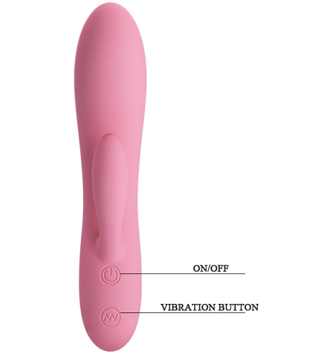 Перезаряжаемый гибкий вибратор-кролик Pretty Love Carol розовый фото 7