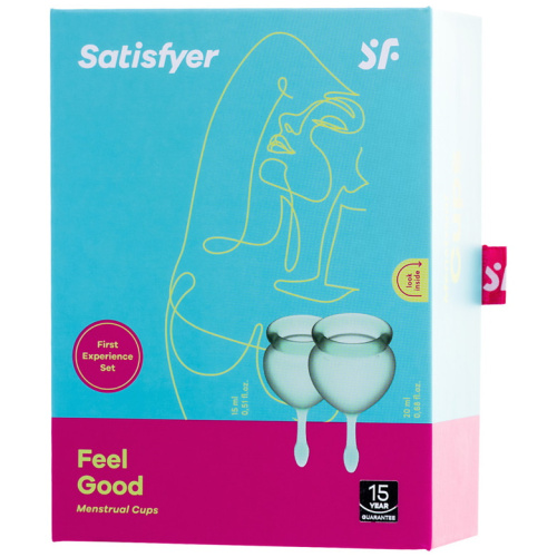 Набор менструальных чаш Satisfyer Feel Good, зеленый фото 9
