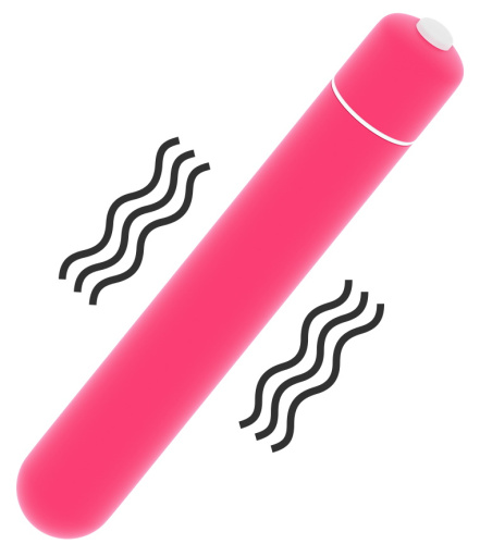 Мини-вибратор X-Basic с 10 режимами розовый фото 2