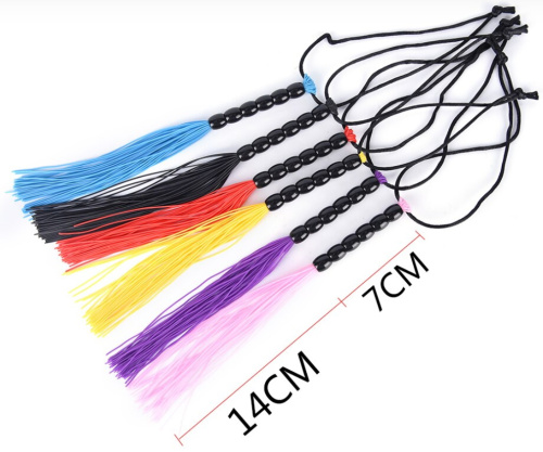 Маленькая резиновая плеть розовая 21 см фото 4