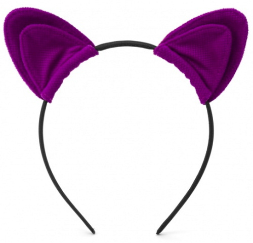 Ободок с ушками My rules фиолетовый фото 2