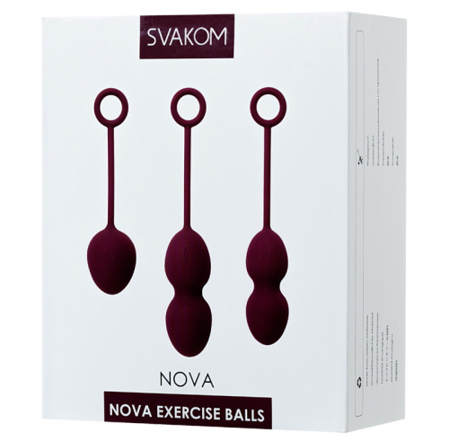 Фиолетовые вагинальные шарики Nova Ball Svakom со смещенным центром тяжести фото 11