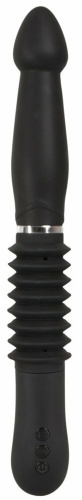 Анальный вибратор черного цвета с поступательными движениями Push It фото 2