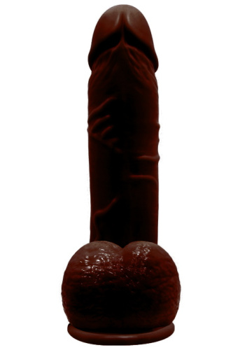 Вибратор реалистичный на присоске мулат 20 см фото 3