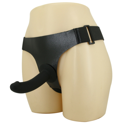 Страпон черного цвета на ремнях из силикона 15 см фото 3