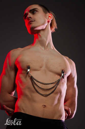 Зажимы на соски с тройной цепочкой Party Hard Uncensored фото 2