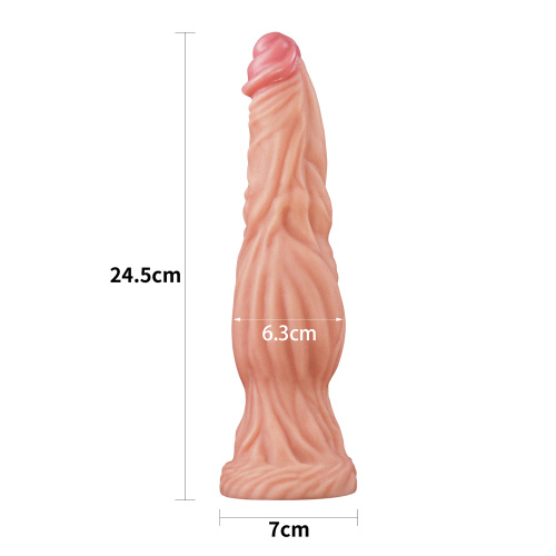 Фаллоимитатор с ярко выраженным рельефом Lovetoy Silicone Cock 25 см фото 15