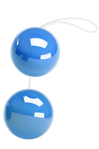 Анально-вагинальные шарики Twins Ball голубые фото 2